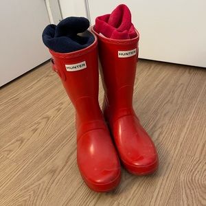 Hunter Original Short Rainboots, Red
